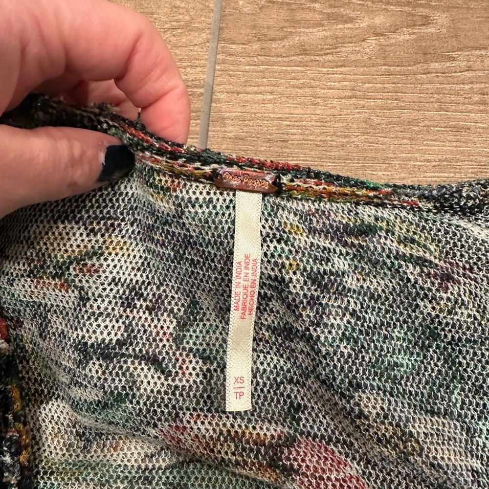 Free People Multicolor Floral Ruffle Top - Picture 3 of 6
